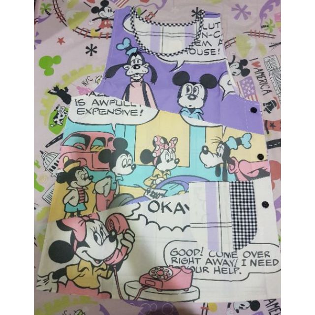 日本販售 迪士尼 玩具總動員 奇奇蒂蒂 米奇米妮 保育員 幼稚園 家事必備圍裙