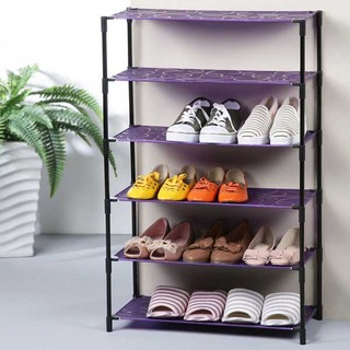 【樂樂生活精品】 《Homelike》炫紫輕巧六層鞋架 免運費! (請看關於我)