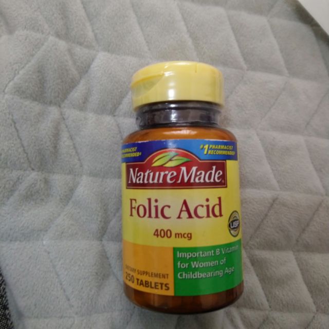 萊萃美 Nature made 葉酸 孕婦 Folic acid 250顆