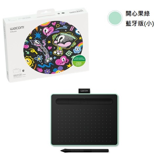 WACOM Intuos Comfort Small 繪圖板 (藍牙版) CTL-4100WL 手寫板 黑/綠/粉