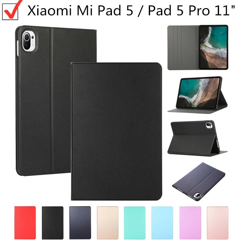 XIAOMI MI 適用於小米 Mi Pad 5 / Pad 5 Pro 11" 平板電腦智能皮革支架對開保護套保護套