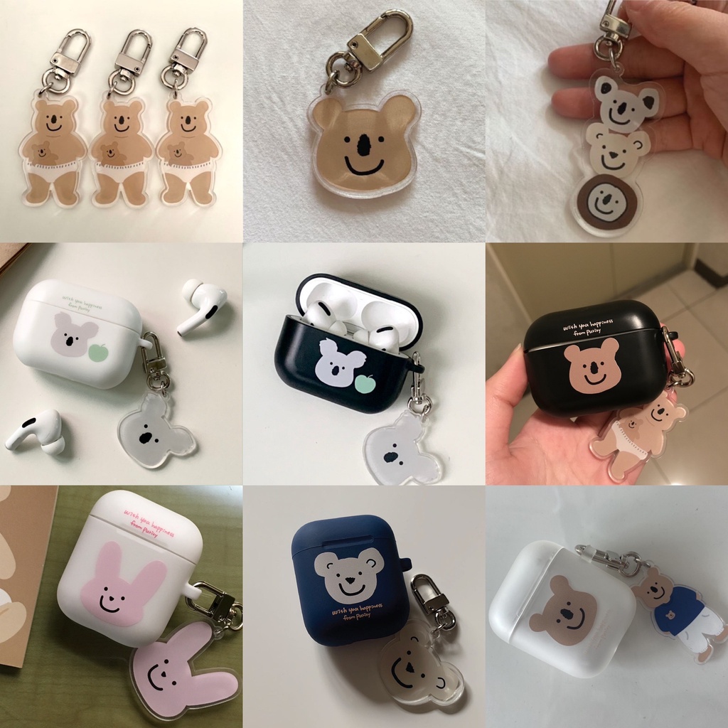Life日常(✿◡‿◡) 🔥現貨 韓國 PURENANA  Airpods 保護套 鑰匙圈 25款 吊飾 可愛 禮物