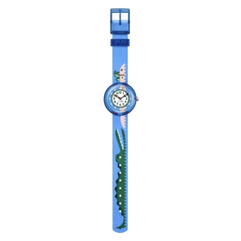Swatch 兒童錶品牌FlikFlak 瑞士 錶 FBNP111 時鐘教學錶  男女童