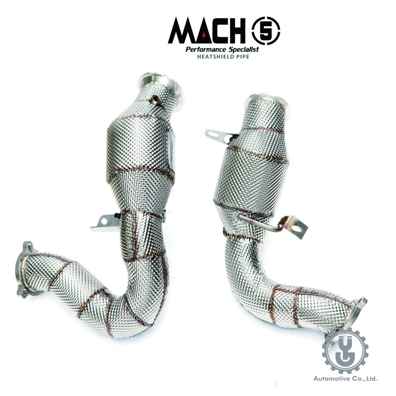MACH5 高流量帶三元催化頭段 當派 排氣管 PORSCHE Macan Turbo 底盤系統【YGAUTO】