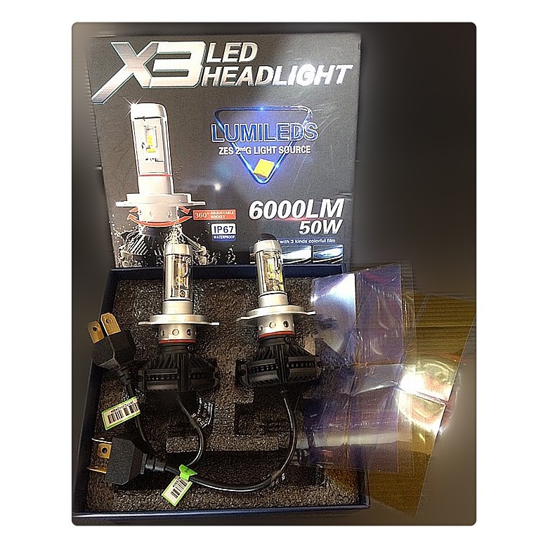 《機車董事長》X3 LED 無聲扇大燈 附燈膜 噴射車系 勁戰 雷霆 JET CUXI GTR