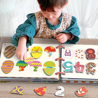 寶寶安靜書 寶寶早教啟蒙 魔術貼 益智玩具 兒童手撕粘貼紙書 早教玩具