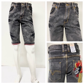 BIG GROUP 大隊長 90623 M-3L 復古刺繡烈火之王微低腰彈力及膝短褲 特價1180元 臺灣製造牛仔褲