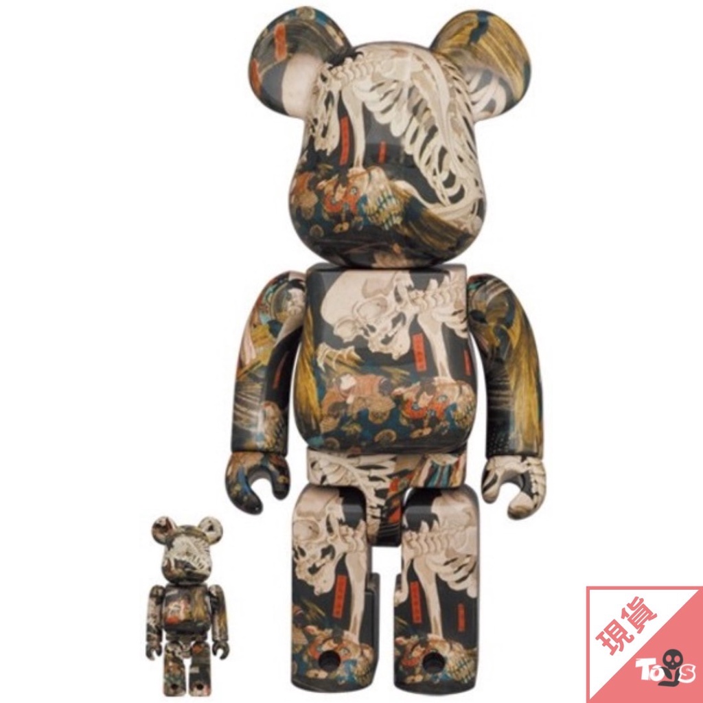 （現貨）BEARBRICK 庫柏力克熊 歌川國芳 相馬的古內裏 400+100% 正版 限量 潮玩 日本 藝術 玩具有毒