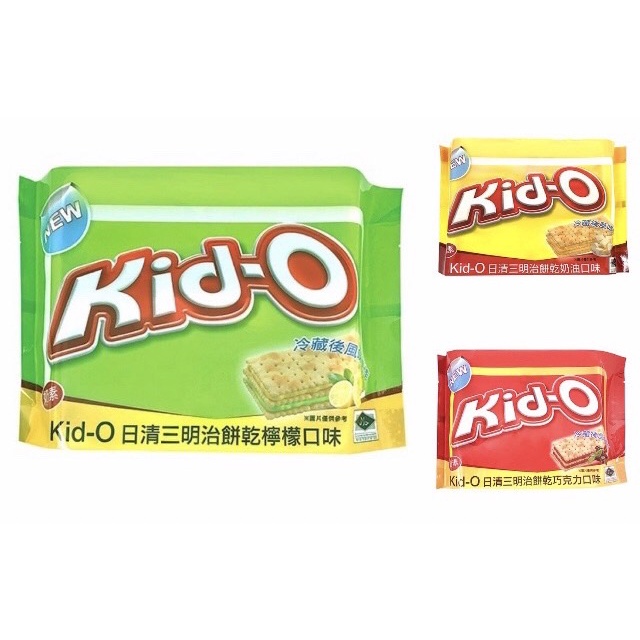Kid-O 日清三明治餅乾340g-奶油、檸檬、巧克力口味★超商限16包