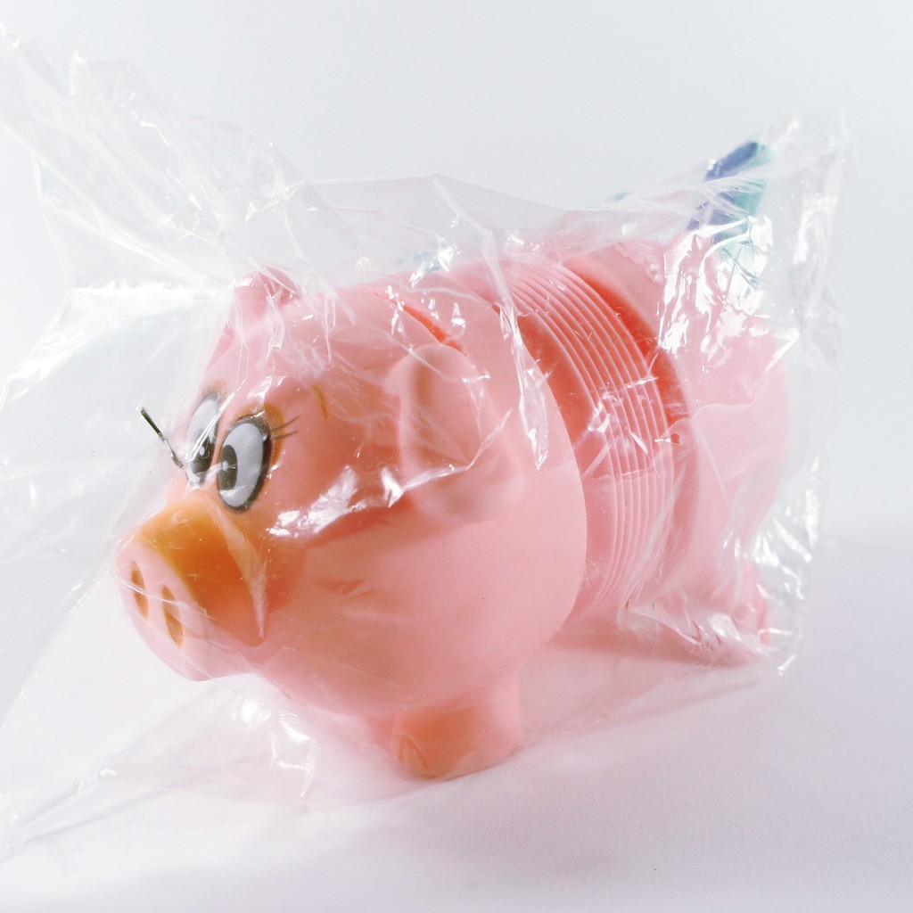 富士銀行企業物可愛動物彈簧存錢桶豬豬 儲金箱貯金箱非賣品企業公仔懷舊復古怪獸軟膠 蝦皮購物