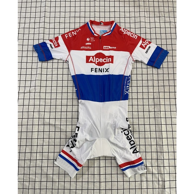 Team ALPECIN FENIX NL Powerband 自行車三裝騎行服騎行服 20D 墊短袖緊身衣褲騎行球衣自