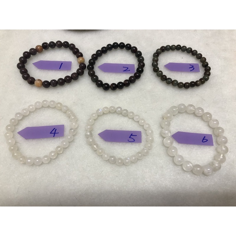 水晶手珠紅幽 白幽綠幽藍光月亮石 蝦皮購物