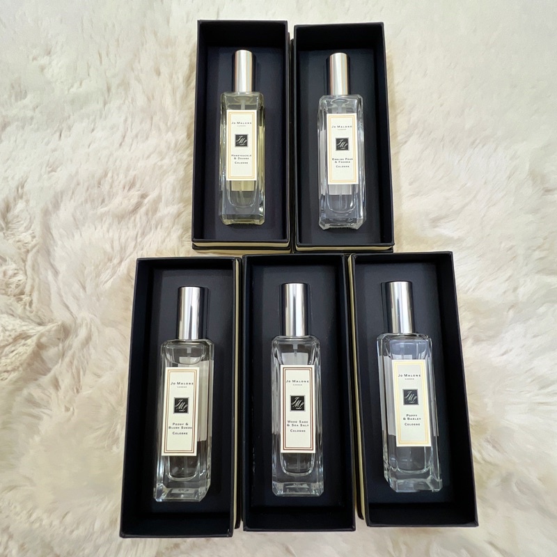 全新JO MALONE LONDON 牡丹與胭紅麂絨 忍冬與印蒿 鼠尾草與海鹽 罌粟花與大麥 英國梨與小蒼蘭 30ml