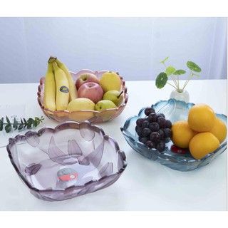 透明創意歐式水晶果盤水晶水果盤 大號糖果干果沙拉盆大號水果盤透明乾果盤