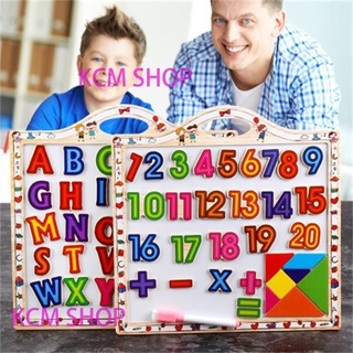 木質掛式白板數字字母磁性小畫板3-6歲幼兒童益智早教畫學習玩具免運