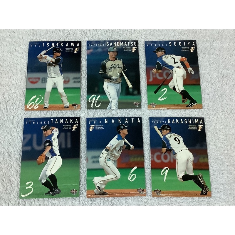 Npb 球員卡19 m 火腿隊石川亮實松一成杉谷拳士田中賢介中田翔中島卓也日本職棒球員卡 蝦皮購物