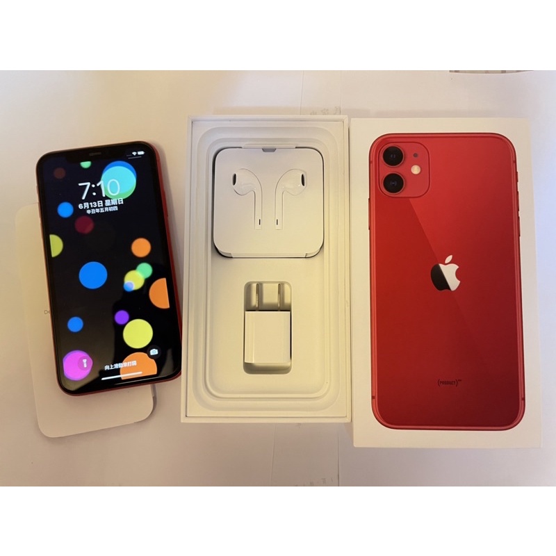 二手 美品  8.8成新 功能皆正常  Iphone 11 64G 紅色  正常使用痕跡！