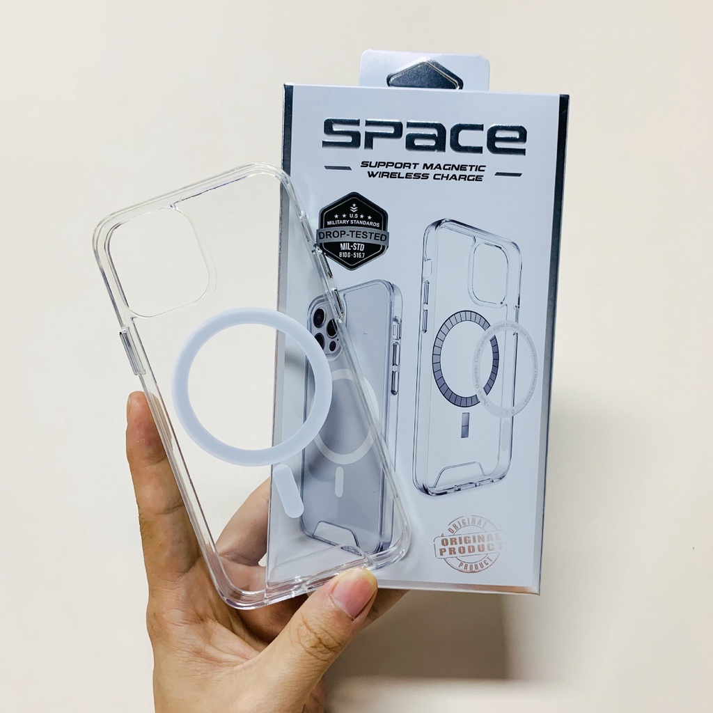 Space太空盾 磁吸 防摔PC硬底板手機保護殼（原廠）適用iPhone15 14 13 12 11 X Magsafe