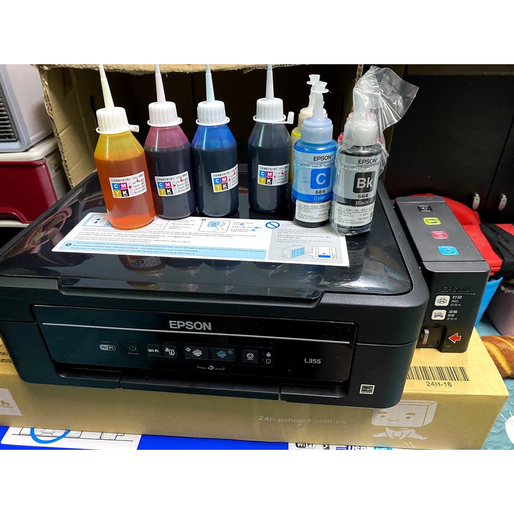 EPSON L355 連續供墨 噴墨 印表機 事務機 送墨水