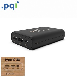 PQI 勁永 i-Power TYPE C USB 10000mAh 快充 行動電源【3臺同時充】10000EC