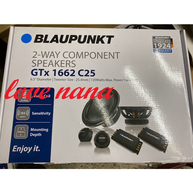 [[娜娜汽車]]藍點 BLAUPUNKT GTX 1662 C25 德國 六吋半 台灣公司貨 分音喇叭 高音質