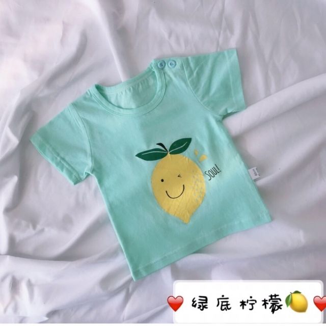 現貨 韓版 純棉 水果圖案 鯨魚 短袖T恤 上衣
