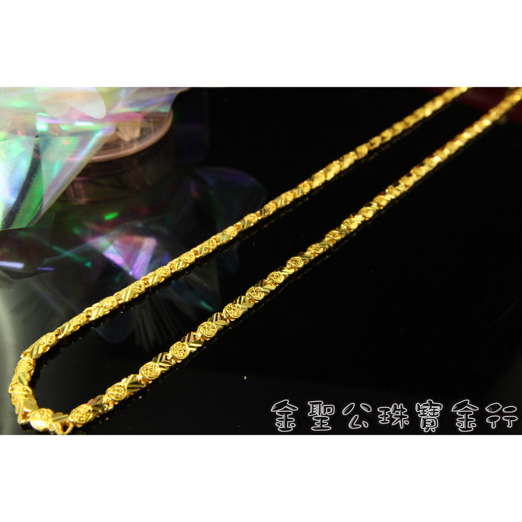 一目惚れの純金 ~ ㊣9999黃金項鍊鳳梨刻花造型 gold 純金項鍊 necklace 42cm 42公分 鳳梨項鍊