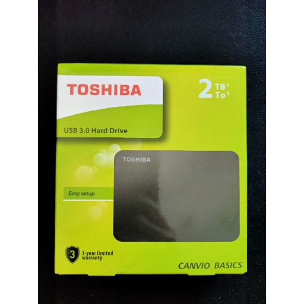 [全新]Toshiba 東芝 黑靚潮III 2TB USB3.0 2.5吋行動硬碟 輕薄防震