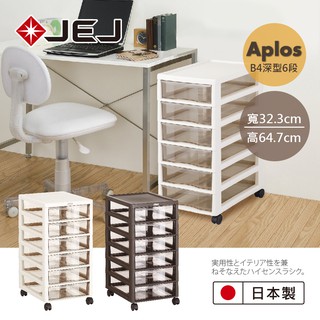 【日本 JEJ ASTAGE】APLOS B4系列 深型6抽檔案小物收納櫃/附輪~2色 /檔案櫃 收納櫃 抽屜櫃