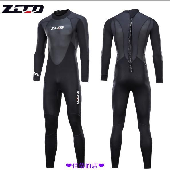 【cc】ZCCO 男式3mm潛水服 氯丁橡膠加厚 保暖 遊泳潛水衣 深浮潛 3mm連體防寒衣