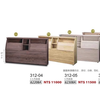 【全台傢俱】TY-23 甜甜 3.5尺 / 5尺 / 6尺床頭箱(可收納) 5色可選