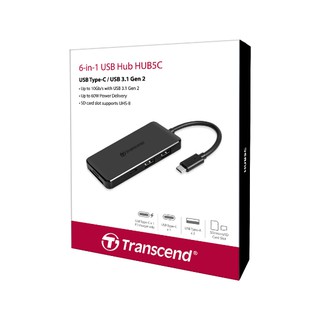 創見 Transcend 六合一 集線器 SD microSD 雙卡槽 USB Type-C USB 3.1 HUB5C