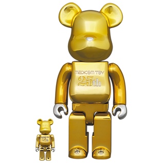 【ZAjapan】日本代購 BE@RBRICK 25th 25周年 金銀 金色 100％ &amp; 400％