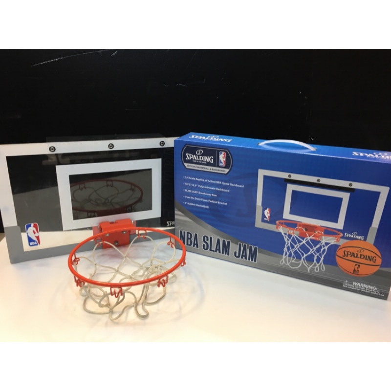 斯伯丁 NBA室內小籃板 透明籃板 彈簧鐵匡+小籃球