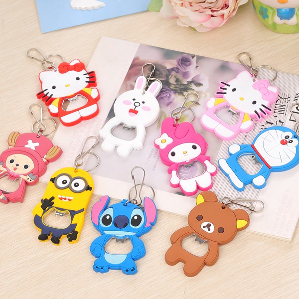 現貨🌟日韓家居用品可愛卡通Hello Kitty Line兔兔開瓶器起蓋器鑰匙圈吊飾