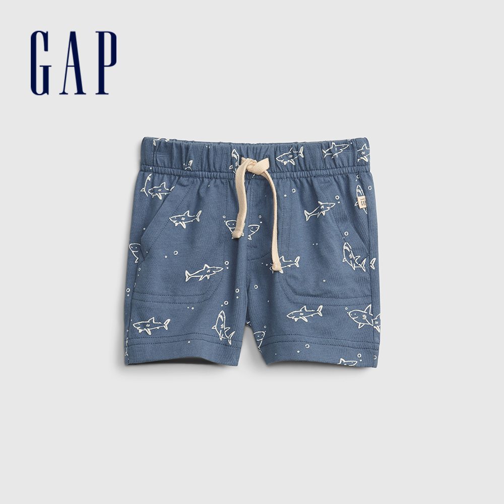 Gap 嬰兒裝 抽繩鬆緊短褲 布萊納系列-藍色(820153)