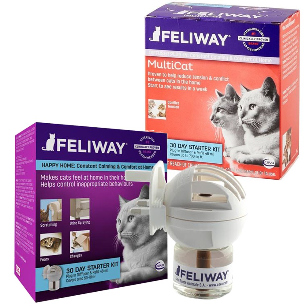 【法國FELIWAY】費利威 貓咪費洛蒙 壁插式插電組 /多貓好朋友 48ML 補充瓶補充液 噴劑60ML