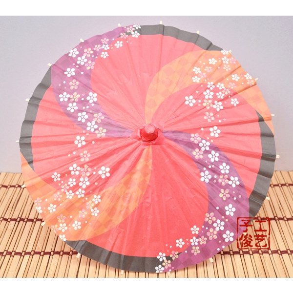 ☁☁紅色櫻花日式紙傘動漫舞蹈新年餐廳店鋪裝飾裝修紙小紙傘半徑15cm