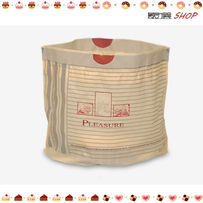 【嚴選SHOP】木紋款 質感 乳酪拉拉袋 塑膠袋 手提袋 抽繩袋 蛋糕袋【D143】