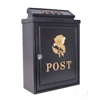 [HOME] 歐風金玫瑰鑄鋁信箱 加強塗裝版 耐候性佳 大容量，可放A4郵件雜誌 郵筒 玫瑰信箱 超取限1件