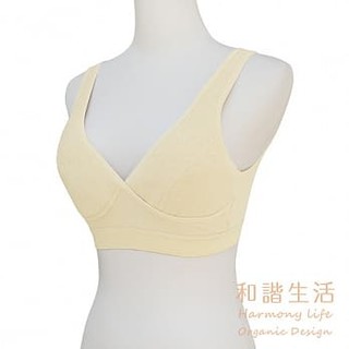 （內著不退換）和諧生活 有機棉仕女無鋼圈胸罩原棉米白S、M、L、XL