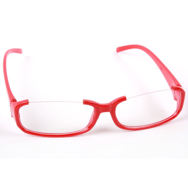 dcosplay萬用眼鏡魔法少女小圓 曉美焰 - (中号)红色有镜片半框眼镜