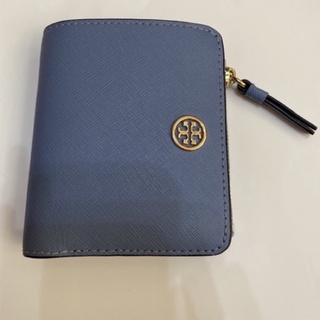 ☆ BETTY JO☆二手 TB TORY BURCH 專櫃款 藍色 短夾