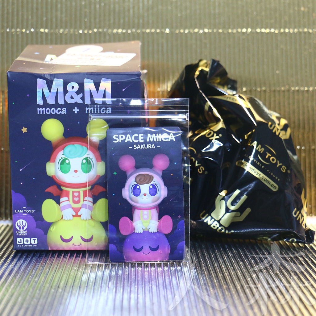全新【盲盒】M&amp;M 太空鼠 甜蜜星球系列 mocca &amp; miica 櫻花 LAMTOYS