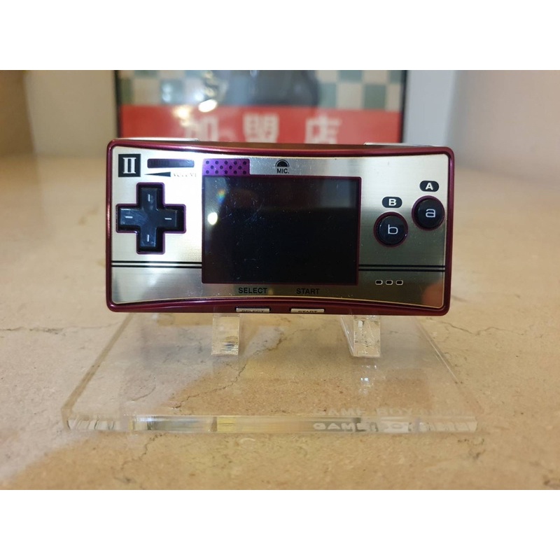 瑪莉歐20周年 2P任天堂手把造型GAME BOY micro 店頭展示非賣品 實機可遊玩 附架子