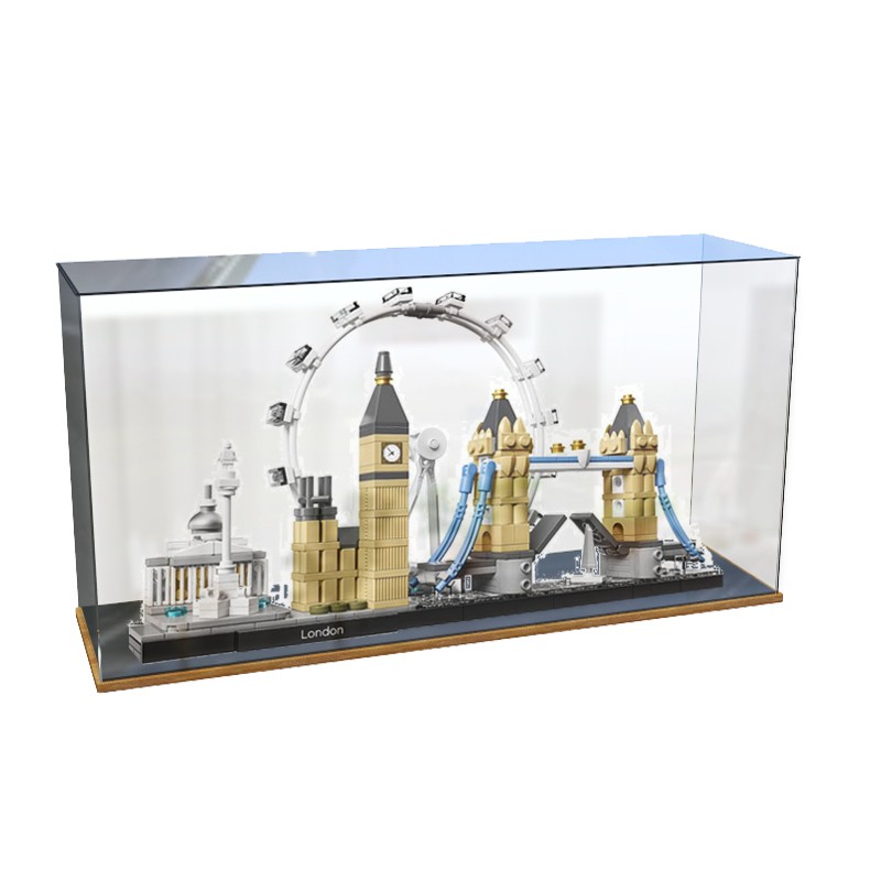 樂高 LEGO建築系列倫敦 21034亞克力展示盒高樂積木模型透明收納防塵罩