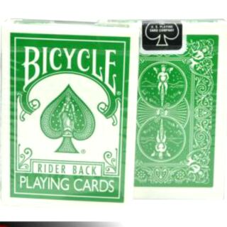 Image of Bicycle green rider back playing card 撲克牌 綠