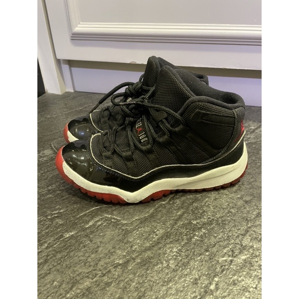 「降價出清」Air Jordan 11 “Bred” TD 黑紅 童鞋 男女 378039-061 二手 台灣公司貨