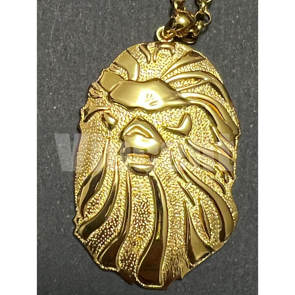 BAPE BLACK BIG APE HEAD PENDANT NECKLACE K金 or 純銀猿人頭項鍊