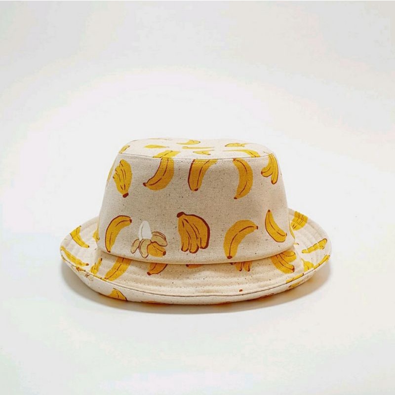 【HiGh MaLi】經典漁夫帽-就愛蕉朋友之我愛芭娜娜/白#禮物/香蕉